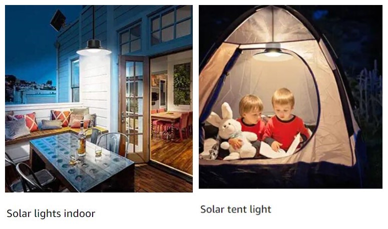 Lampes de tente solaires étanches